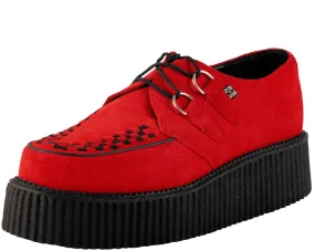 T.U.K Red Suede In Yer Face Mondo Creeper