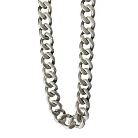 V I N T A G E // handmade curb / chunky sterling silver handmade Mexican curb chain / 21.5, 98.7g