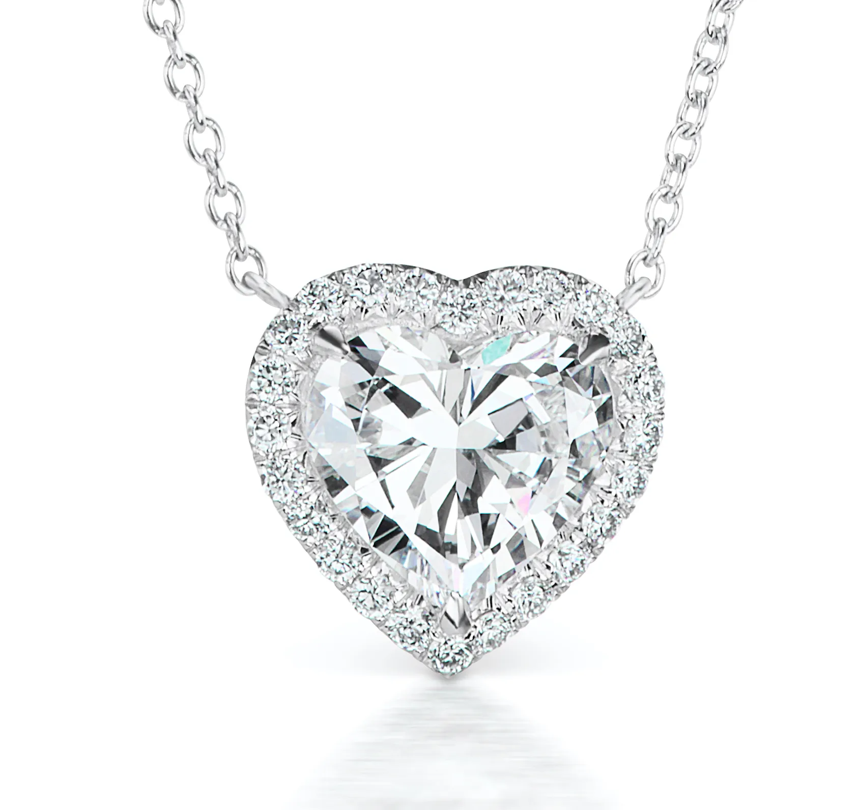 VESTA 3 CARAT HEART SHAPED D COLOR VVS1 CLARITY DIAMOND HALO PENDANT PLATINUM GIA CERTIFIED 2CT D VVS1 BY MIKE NEKTA