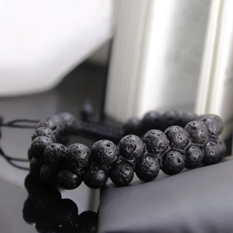 Volcanic Stone Lava Beads Oil Diffuser Bracelet Present for Men