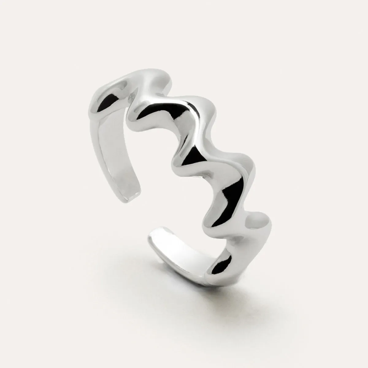 Wave Open Ring in Sterling Silver