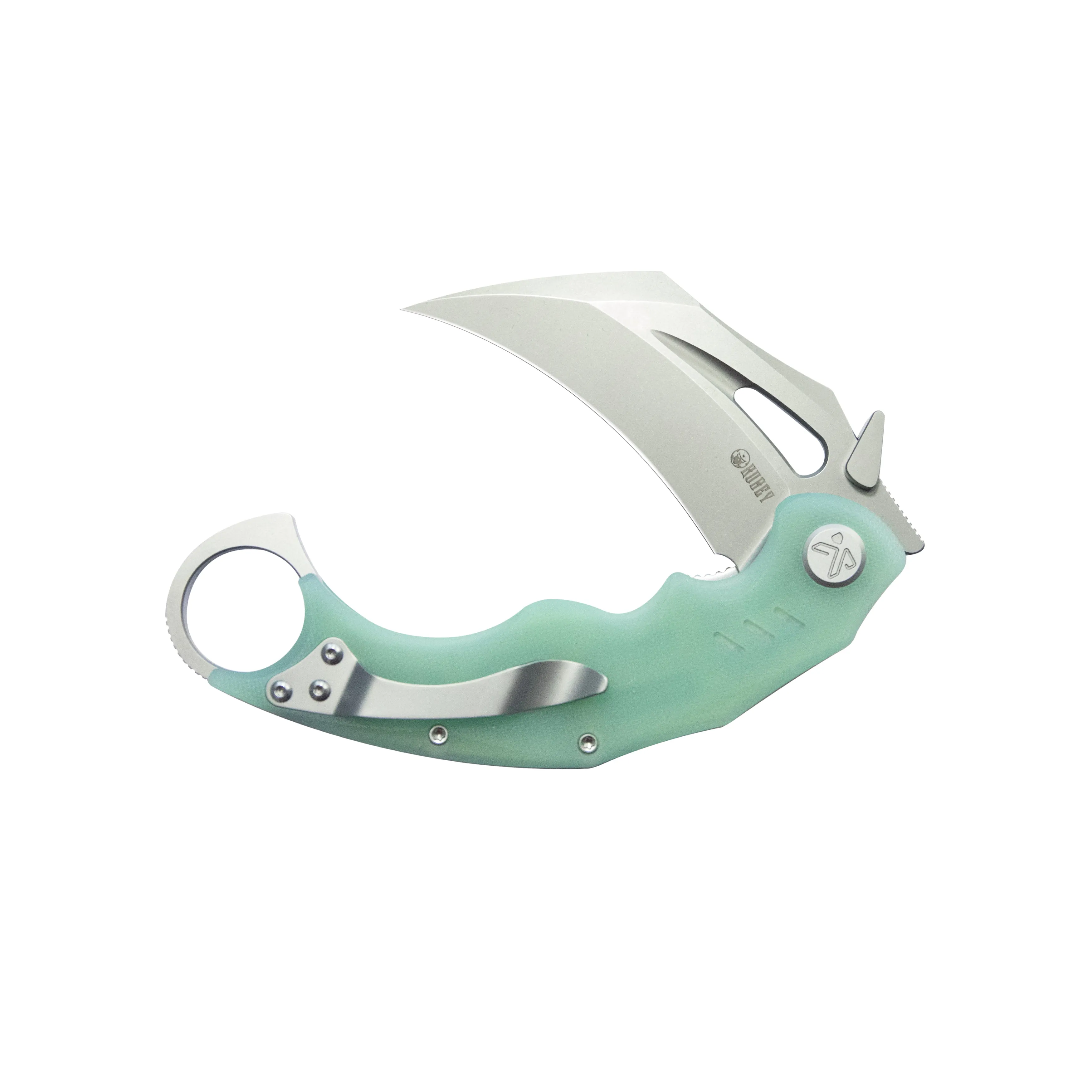 Wrath Karambit Folding Knife Jade G-10 Handle 2.68 Beadblast 14C28N Blade KU261I