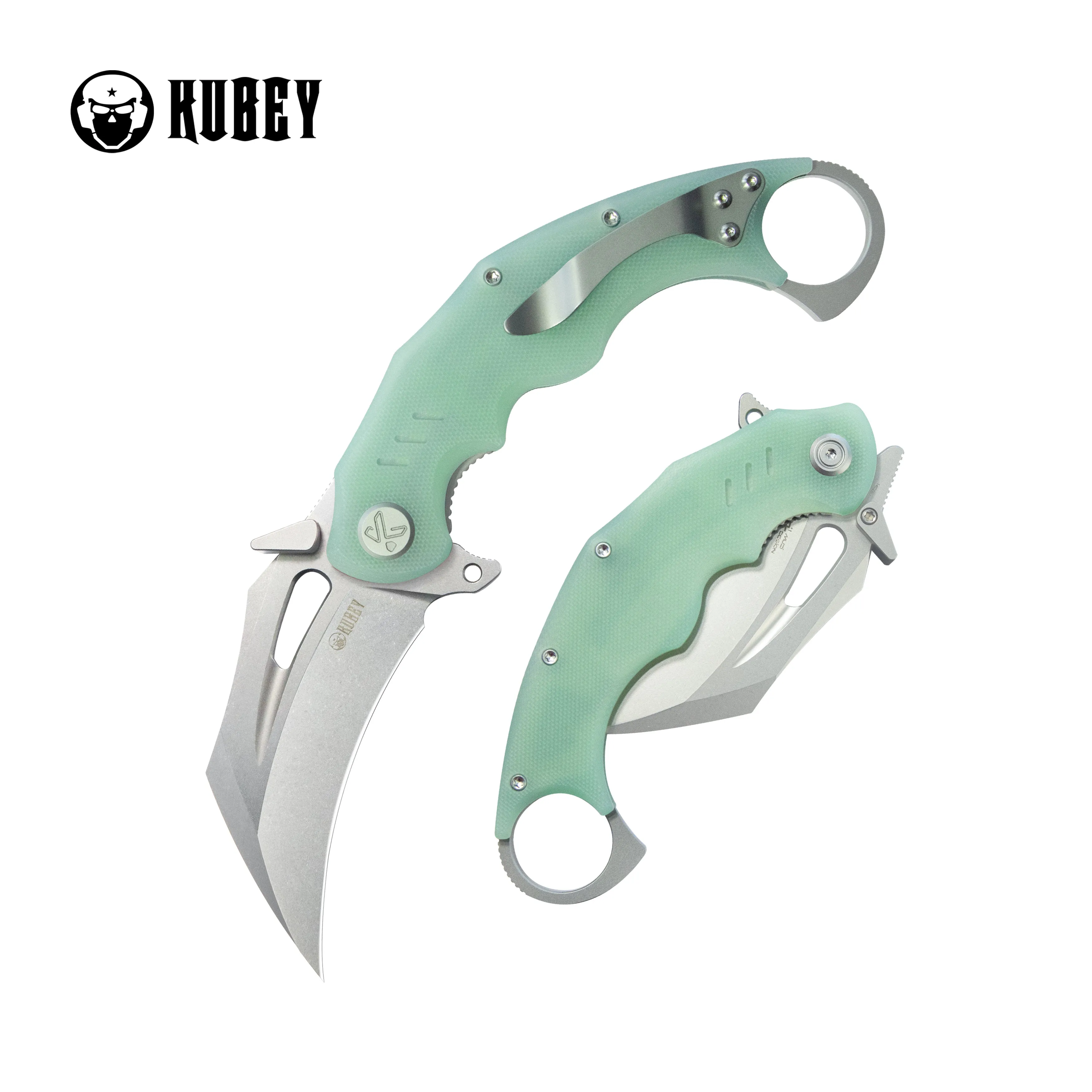 Wrath Karambit Folding Knife Jade G-10 Handle 2.68 Beadblast 14C28N Blade KU261I