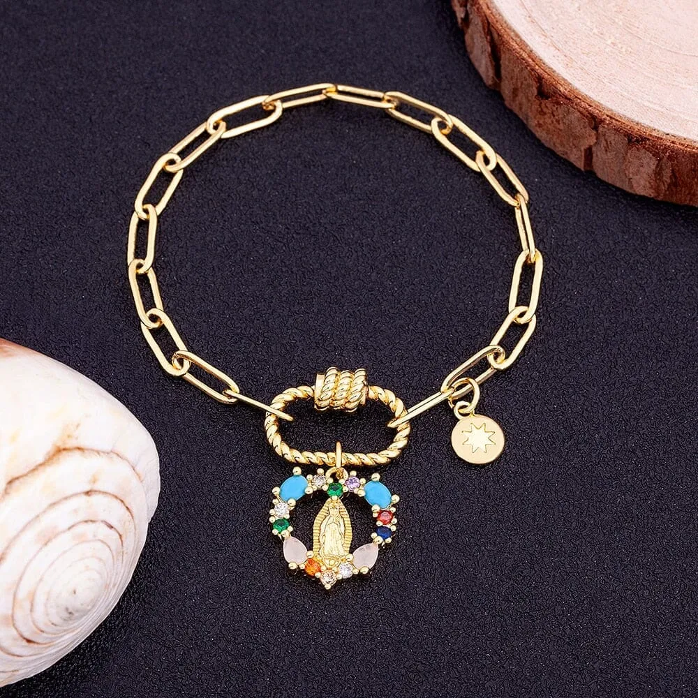 WWJD Our Lady of Guadalupe Bracelet