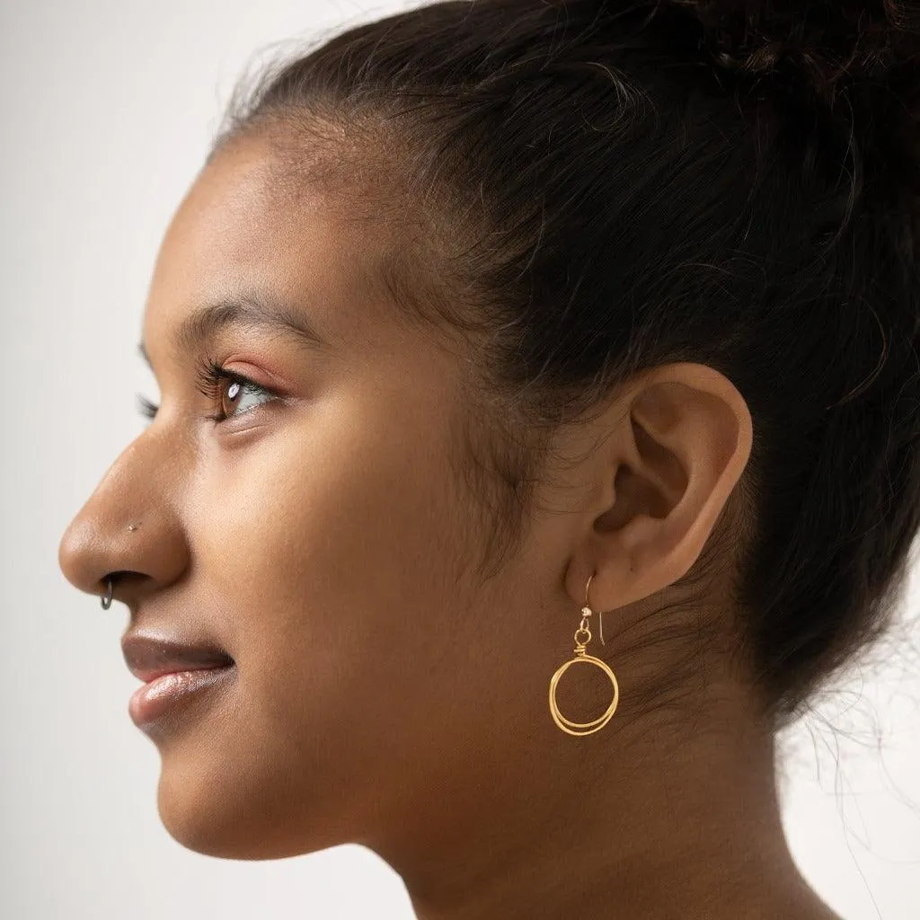 Zomi Circles of Unity Earrings in Gold